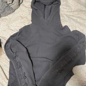 Pink Victoria Secret Cropped Hoodie